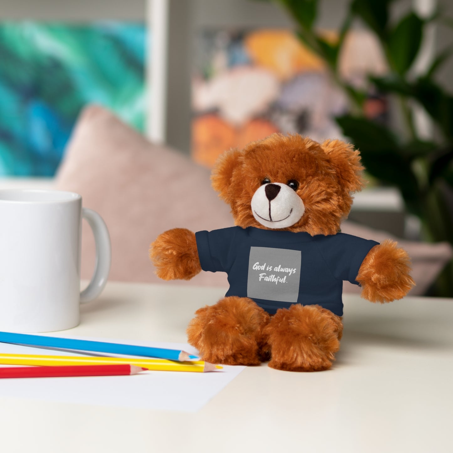 Faithful Bear Stuffed Animal - God is Always Faithful Teeshirt Toy