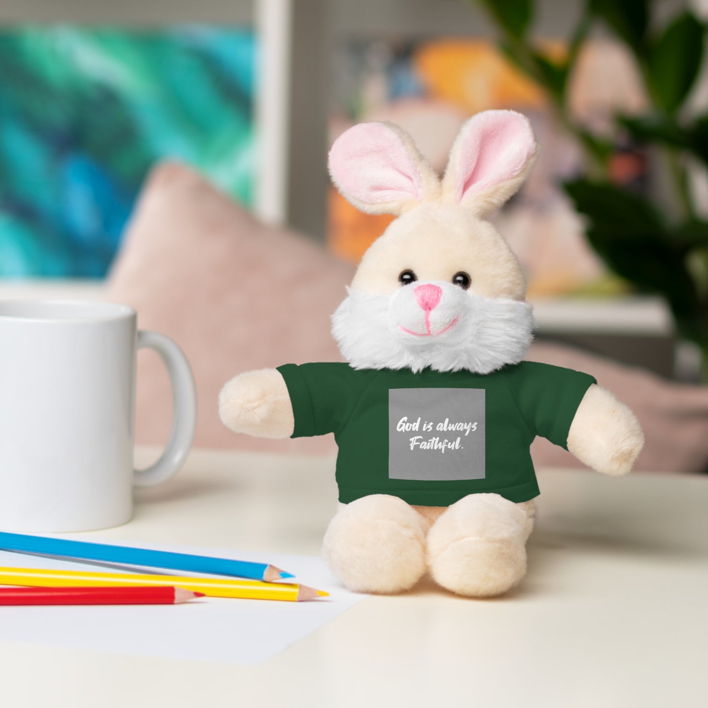 Faithful Bear Stuffed Animal - God is Always Faithful Teeshirt Toy