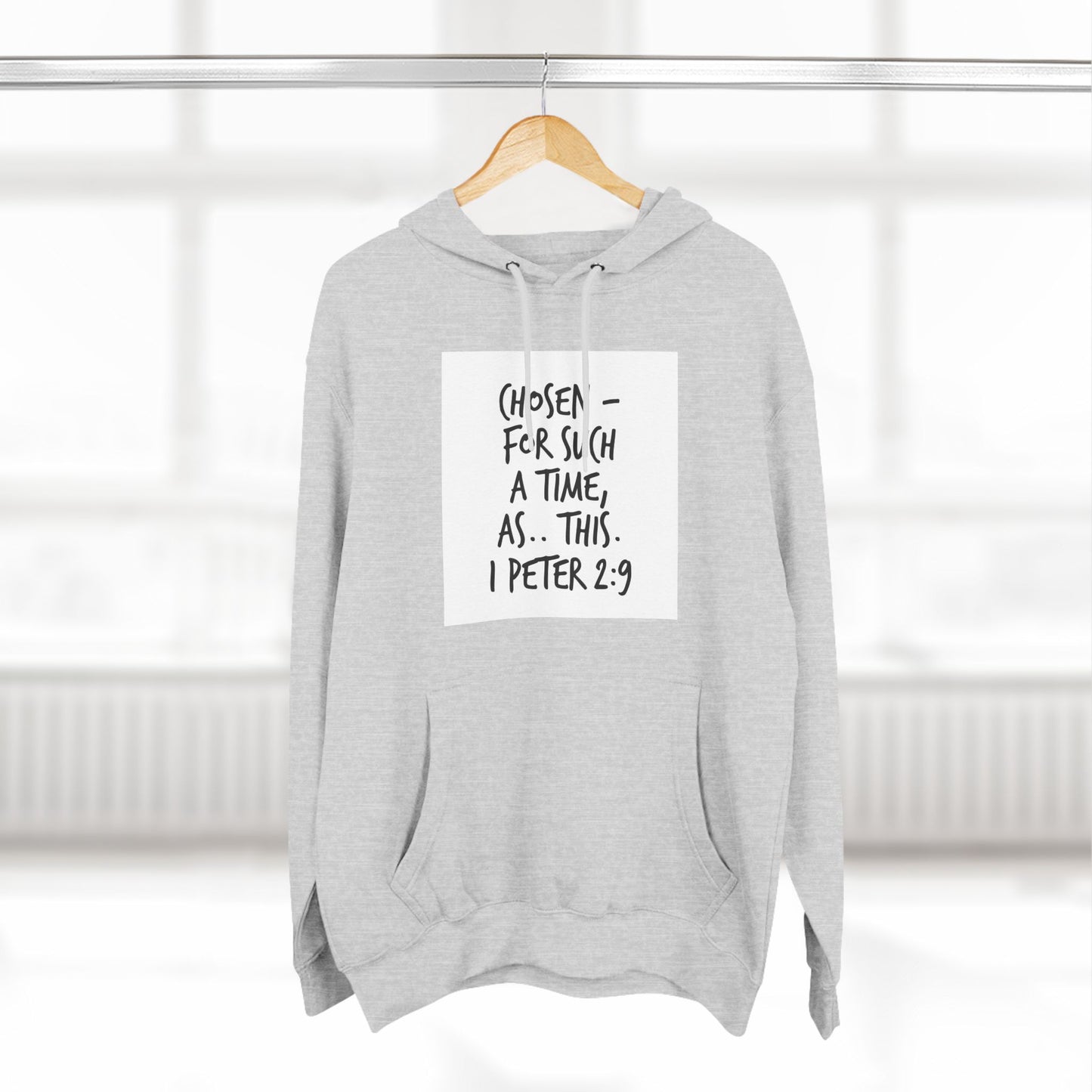 Chosen Fleece Hoodie – Inspirational Quote from 1 Peter 2:9