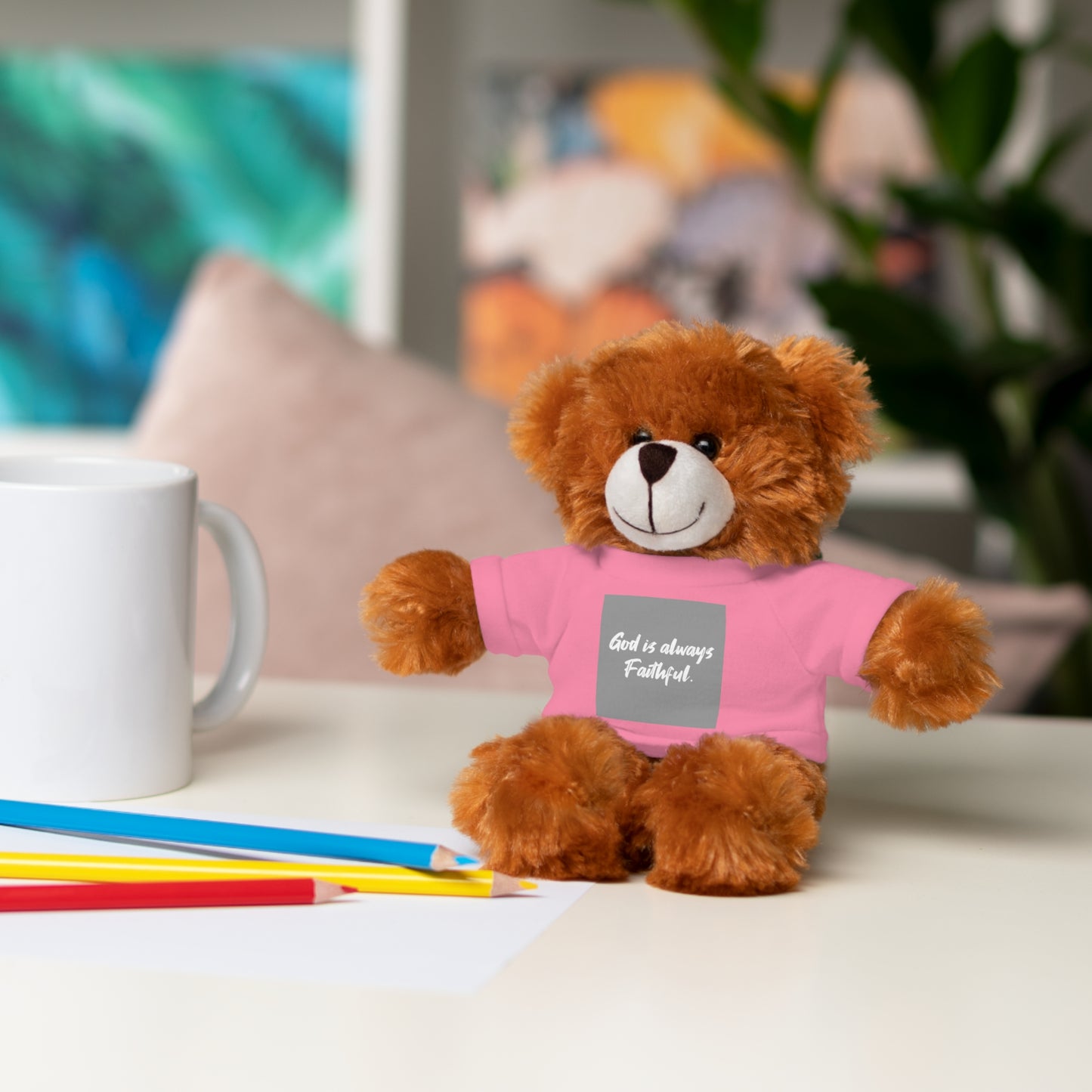 Faithful Bear Stuffed Animal - God is Always Faithful Teeshirt Toy