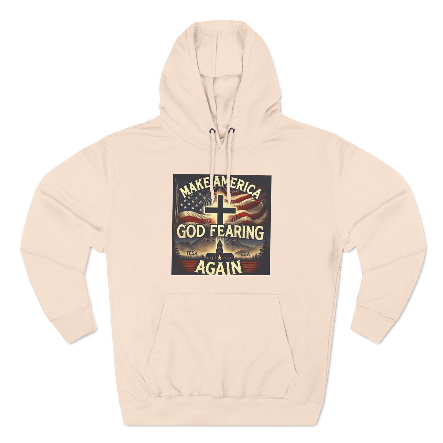 Three-Panel Fleece Hoodie