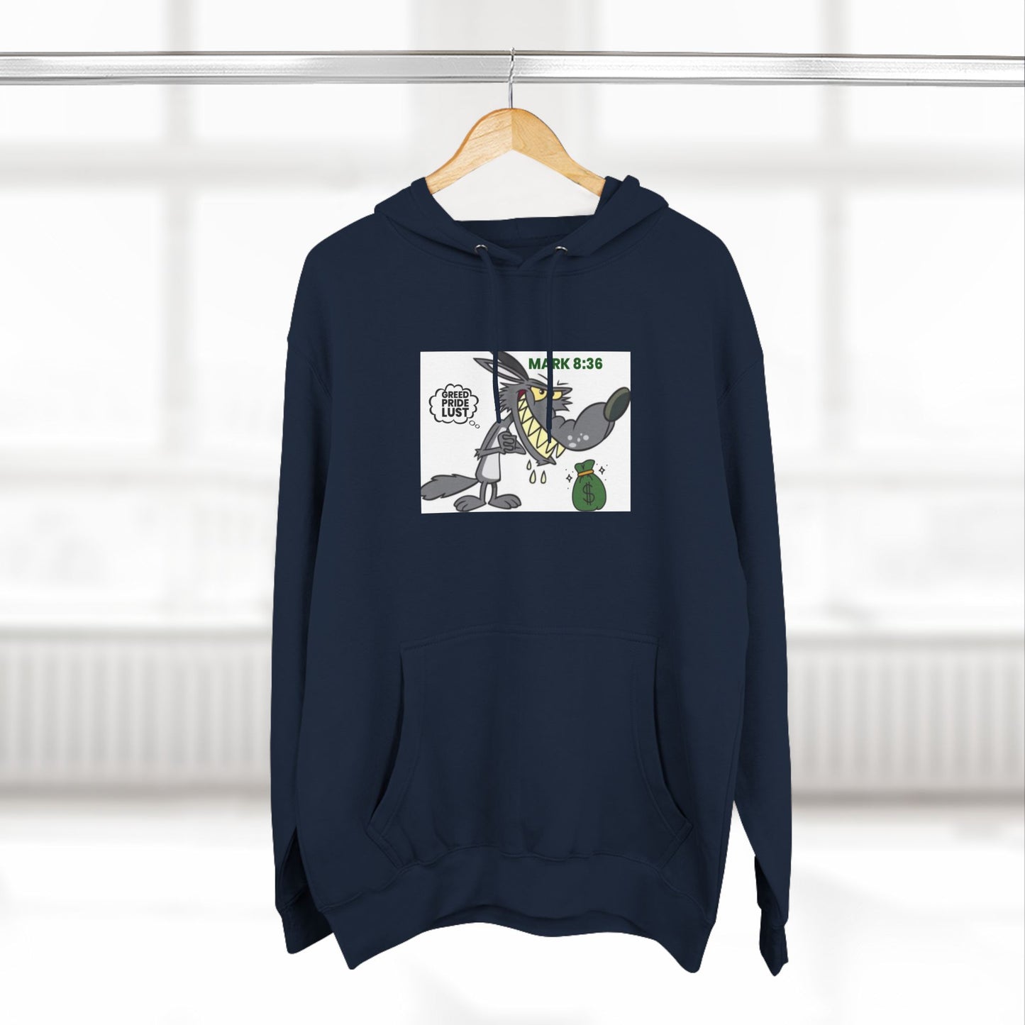 Graphic Three-Panel Fleece Hoodie - Fun, Comfortable & Unique Design