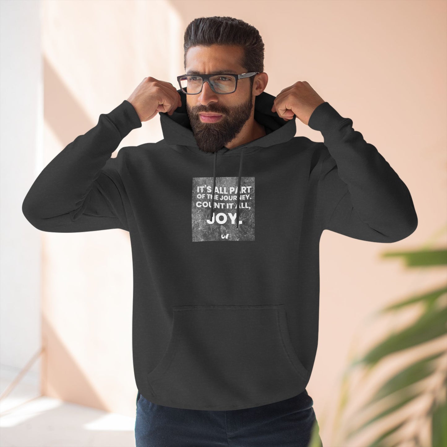 Inspirational Joy Fleece Hoodie - Motivational Quote Apparel