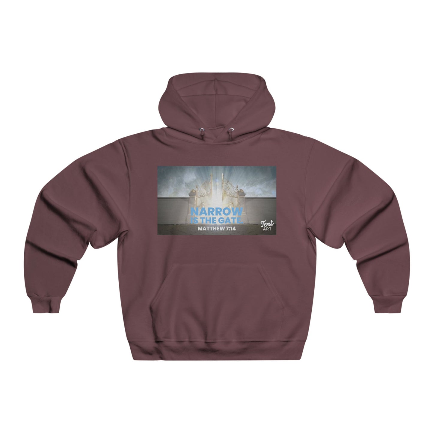 Men's Inspirational Hoodie - Narrow the Gate, Matthew 7:14