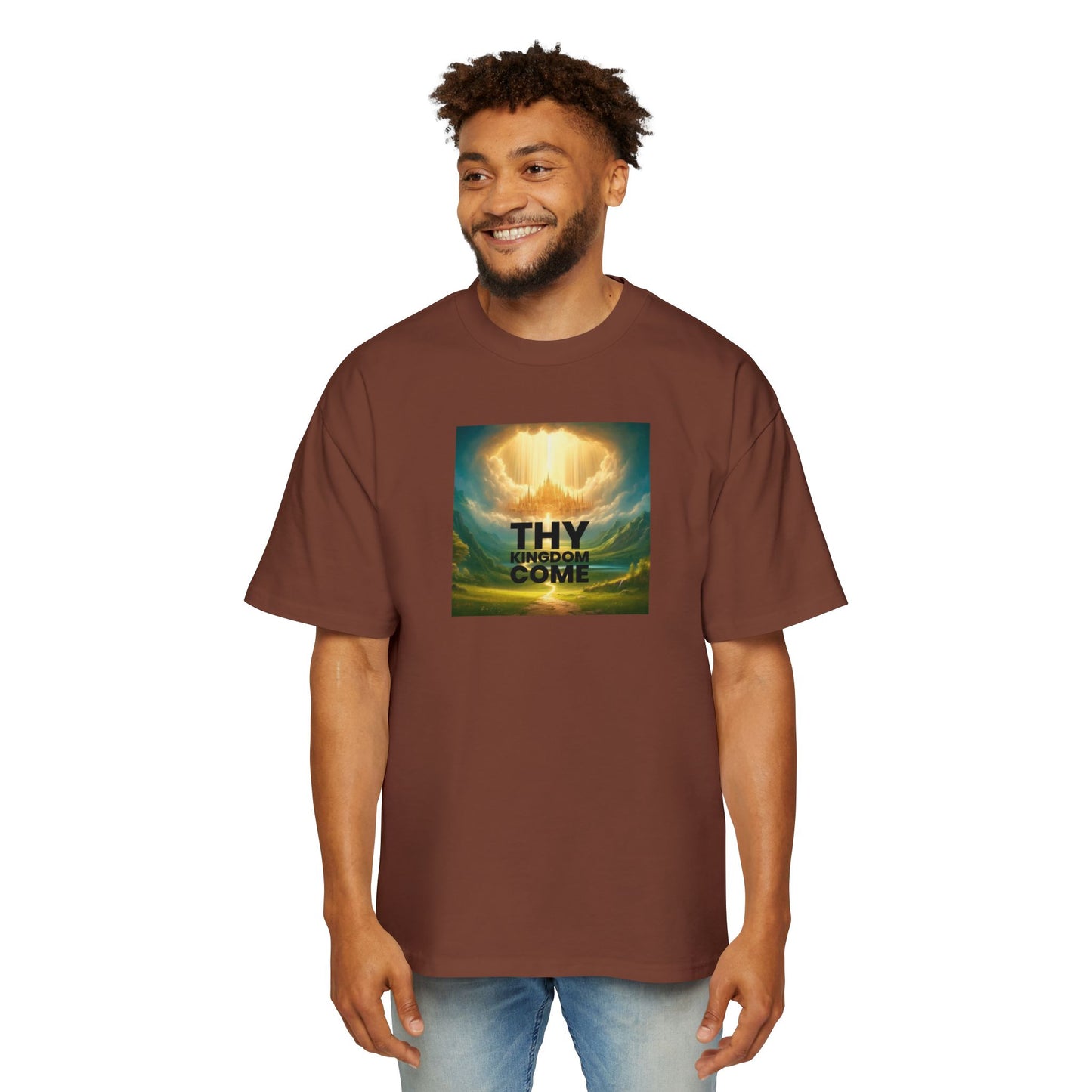 Thy Kingdom Come Oversized Tee - Relaxed Fit Graphic T-Shirt for Men