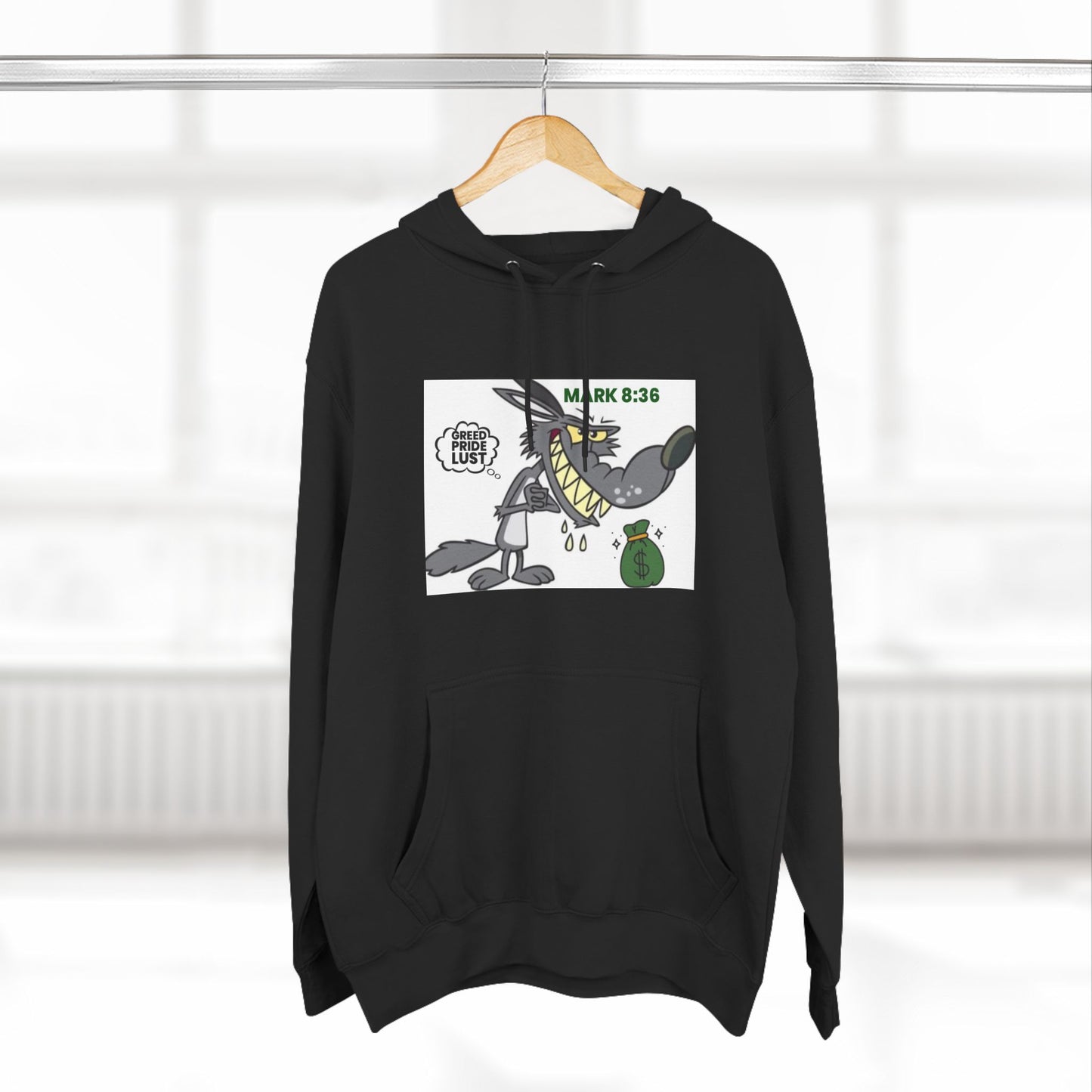 Graphic Three-Panel Fleece Hoodie - Fun, Comfortable & Unique Design