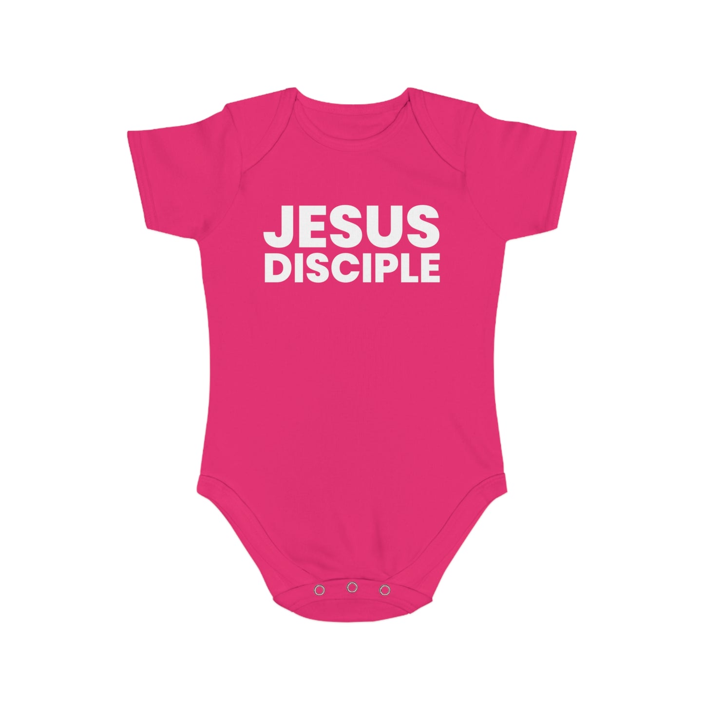 Jesus Disciple Short Sleeve Baby Bodysuit - Perfect for Christian Families