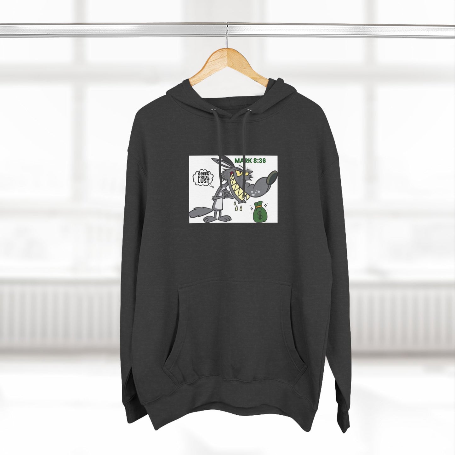 Graphic Three-Panel Fleece Hoodie - Fun, Comfortable & Unique Design