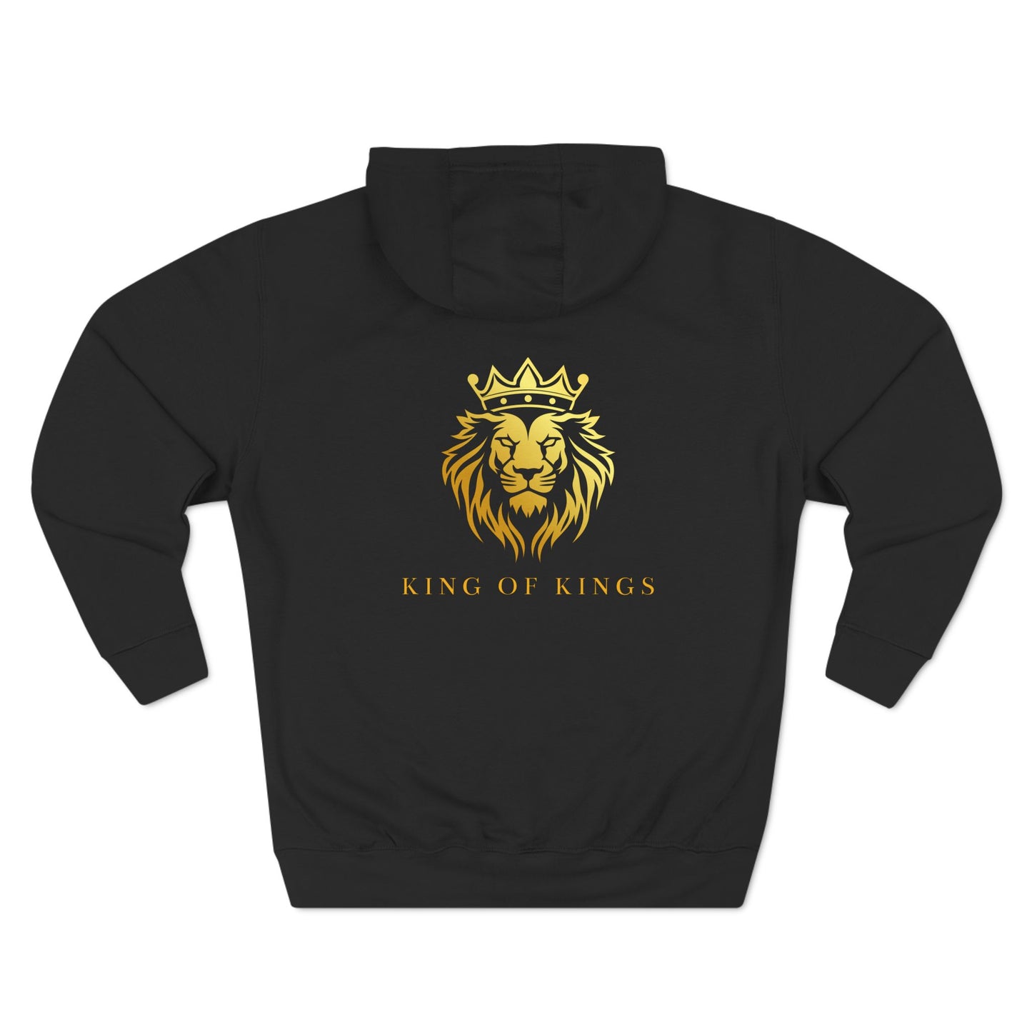 King of Kings Fleece Hoodie - Bold Blue Design for Comfort and Style