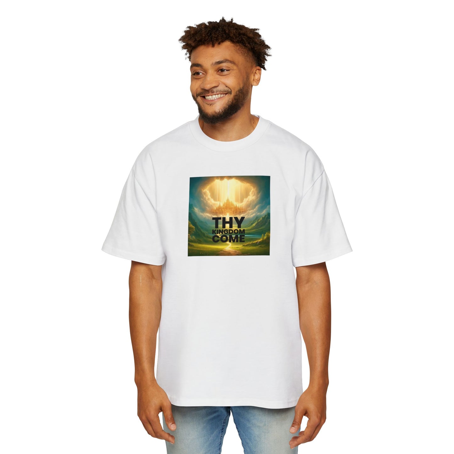 Thy Kingdom Come Oversized Tee - Relaxed Fit Graphic T-Shirt for Men