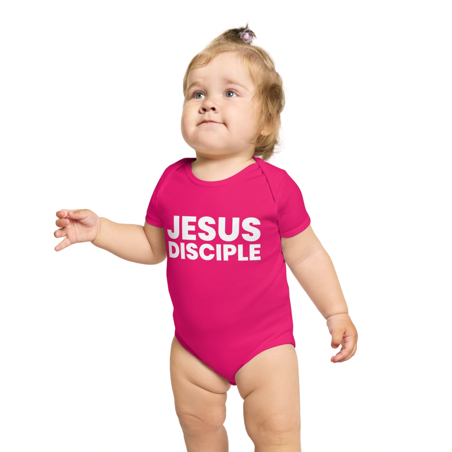 Jesus Disciple Short Sleeve Baby Bodysuit - Perfect for Christian Families