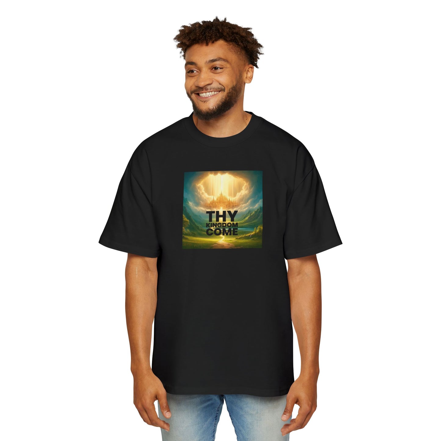 Thy Kingdom Come Oversized Tee - Relaxed Fit Graphic T-Shirt for Men