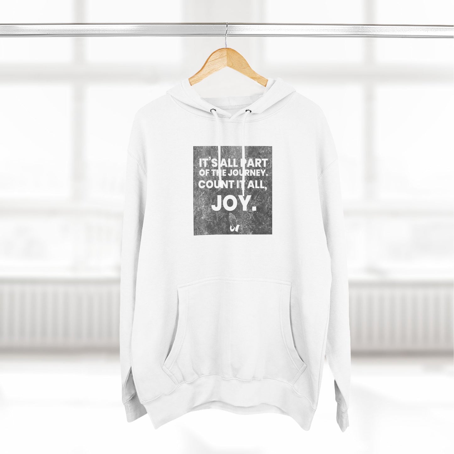 Inspirational Joy Fleece Hoodie - Motivational Quote Apparel