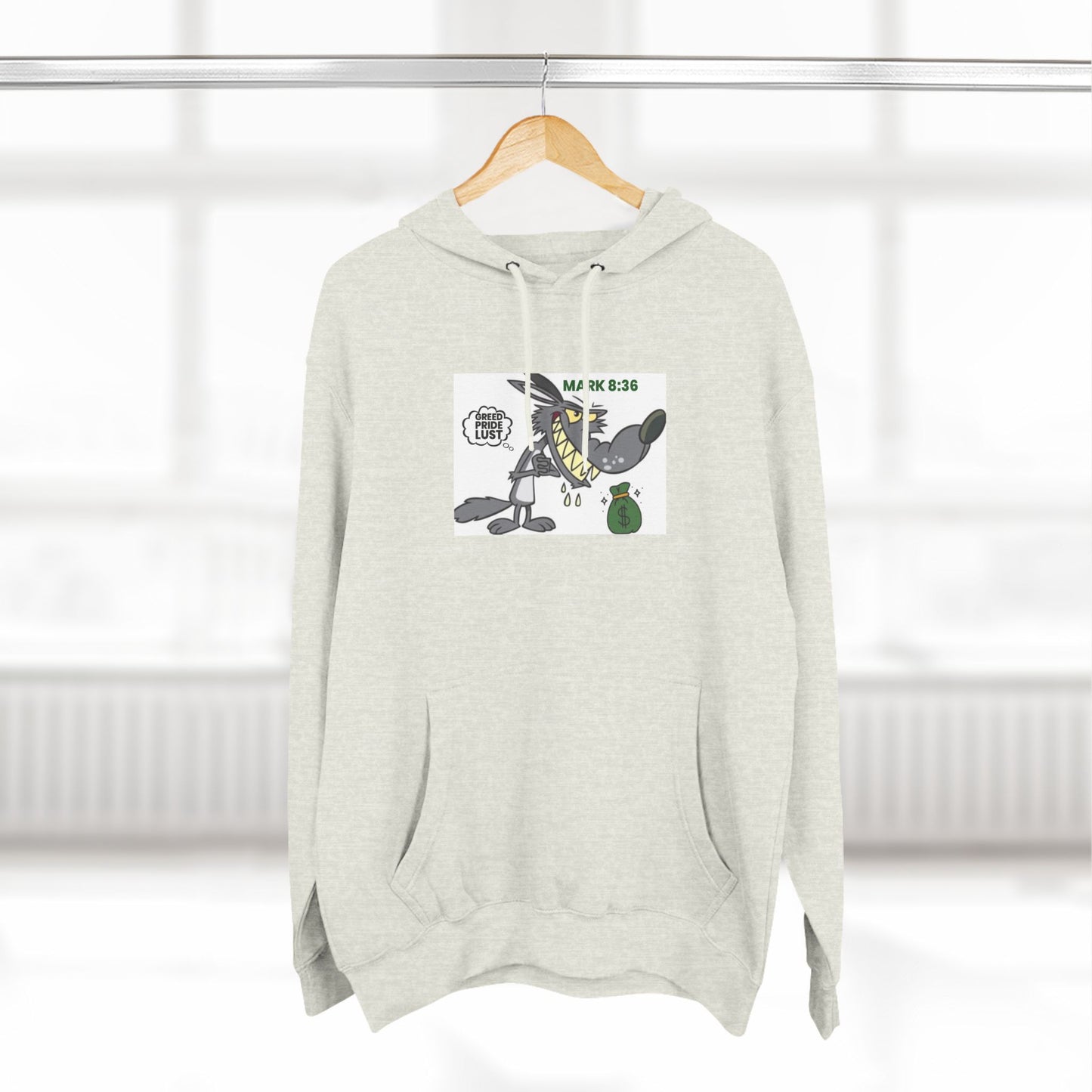 Graphic Three-Panel Fleece Hoodie - Fun, Comfortable & Unique Design