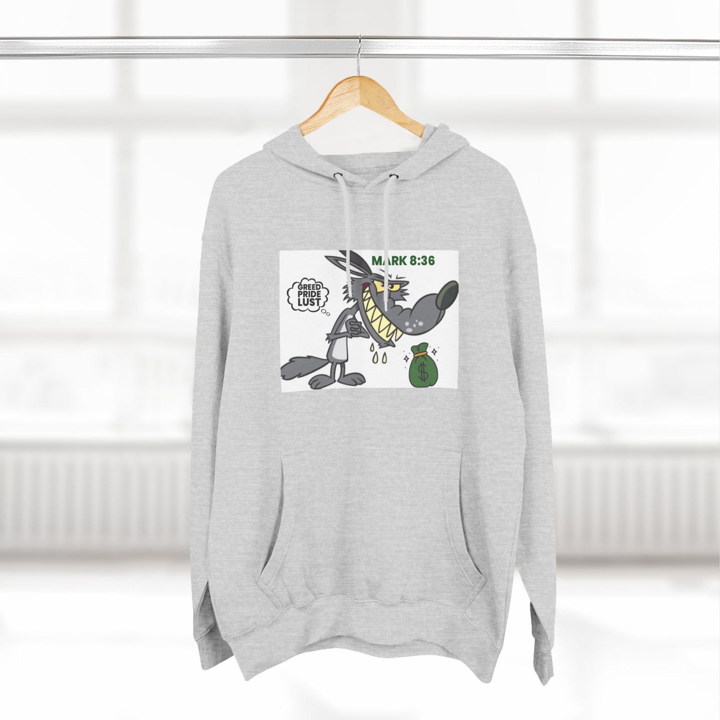 Graphic Three-Panel Fleece Hoodie - Fun, Comfortable & Unique Design