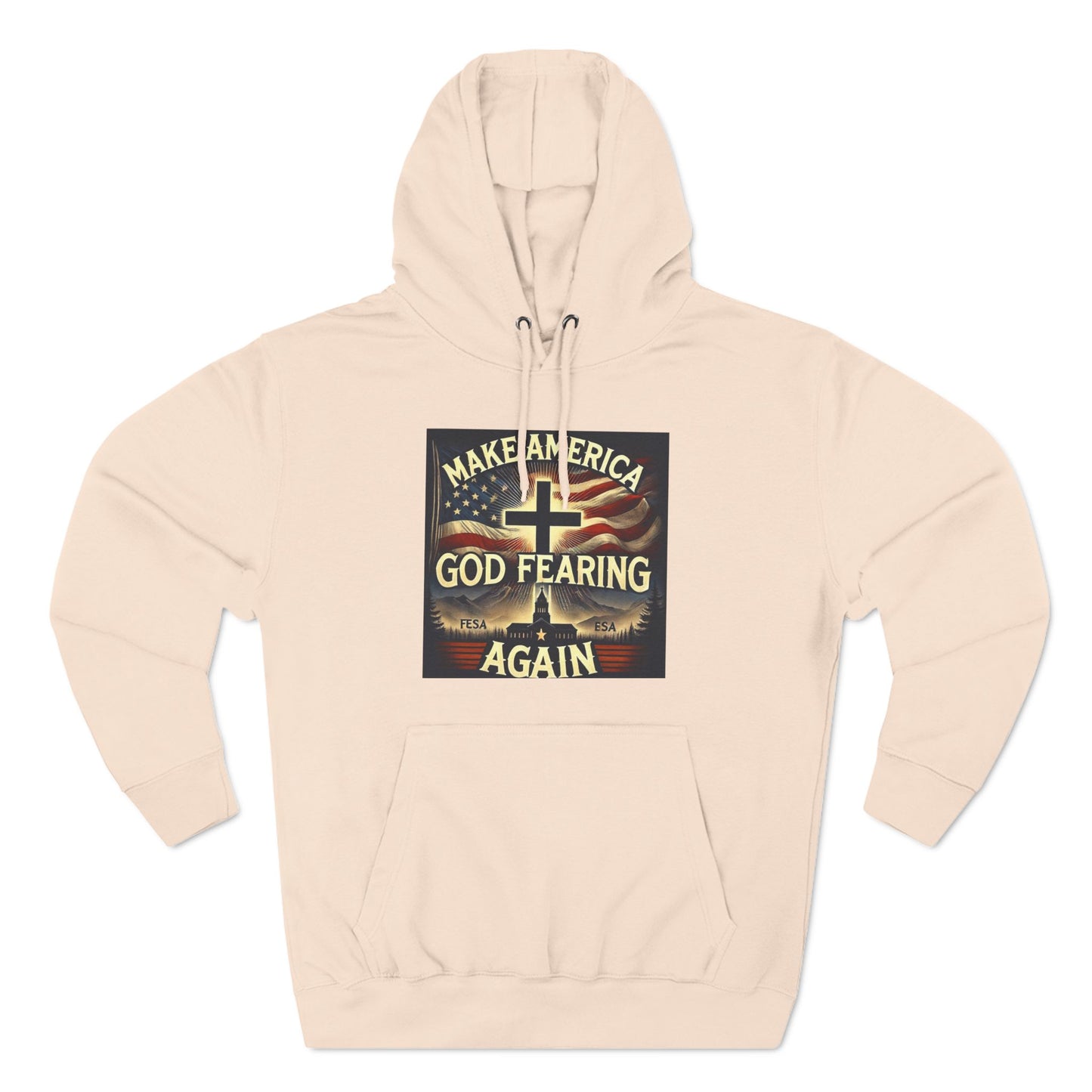 Three-Panel Fleece Hoodie