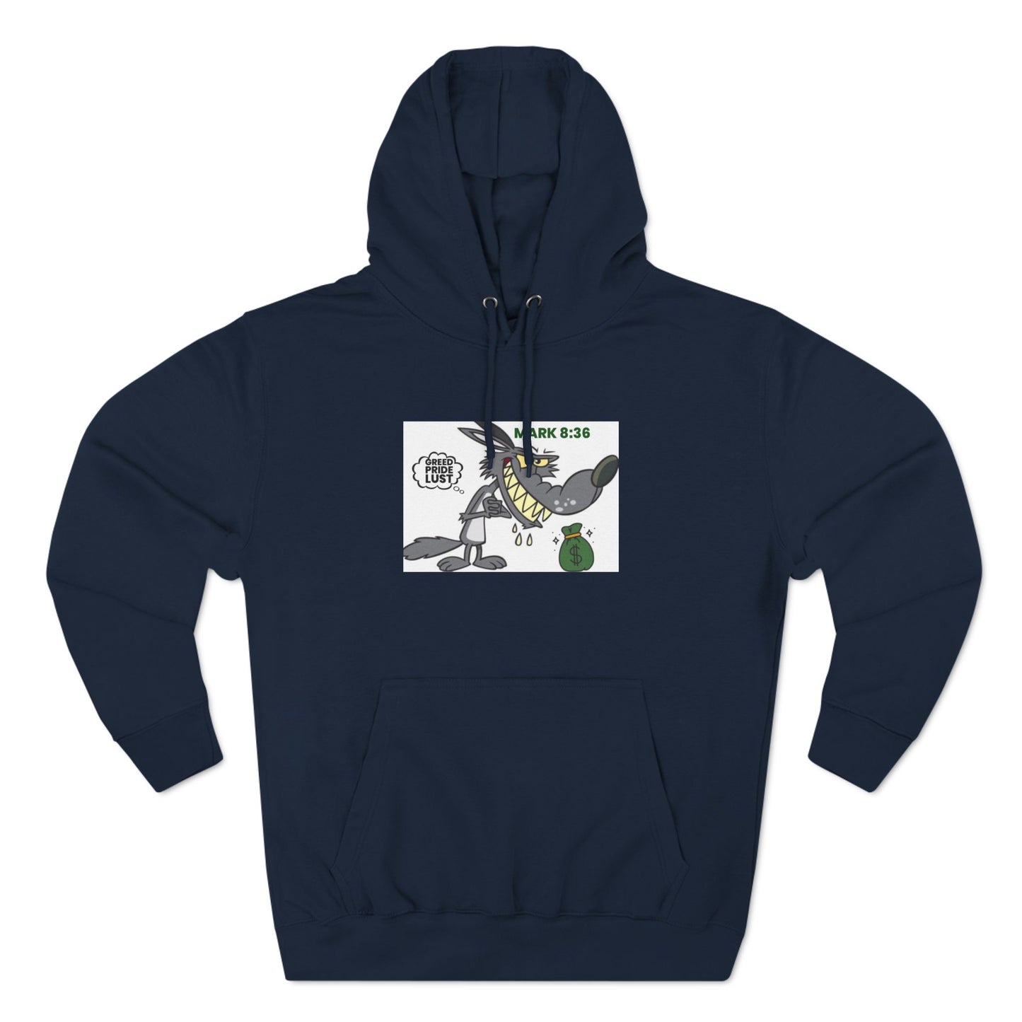 Graphic Three-Panel Fleece Hoodie - Fun, Comfortable & Unique Design