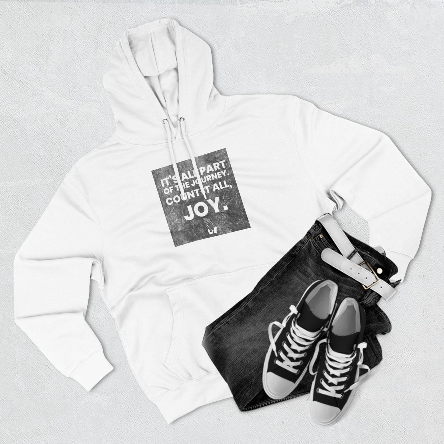 Inspirational Joy Fleece Hoodie - Motivational Quote Apparel