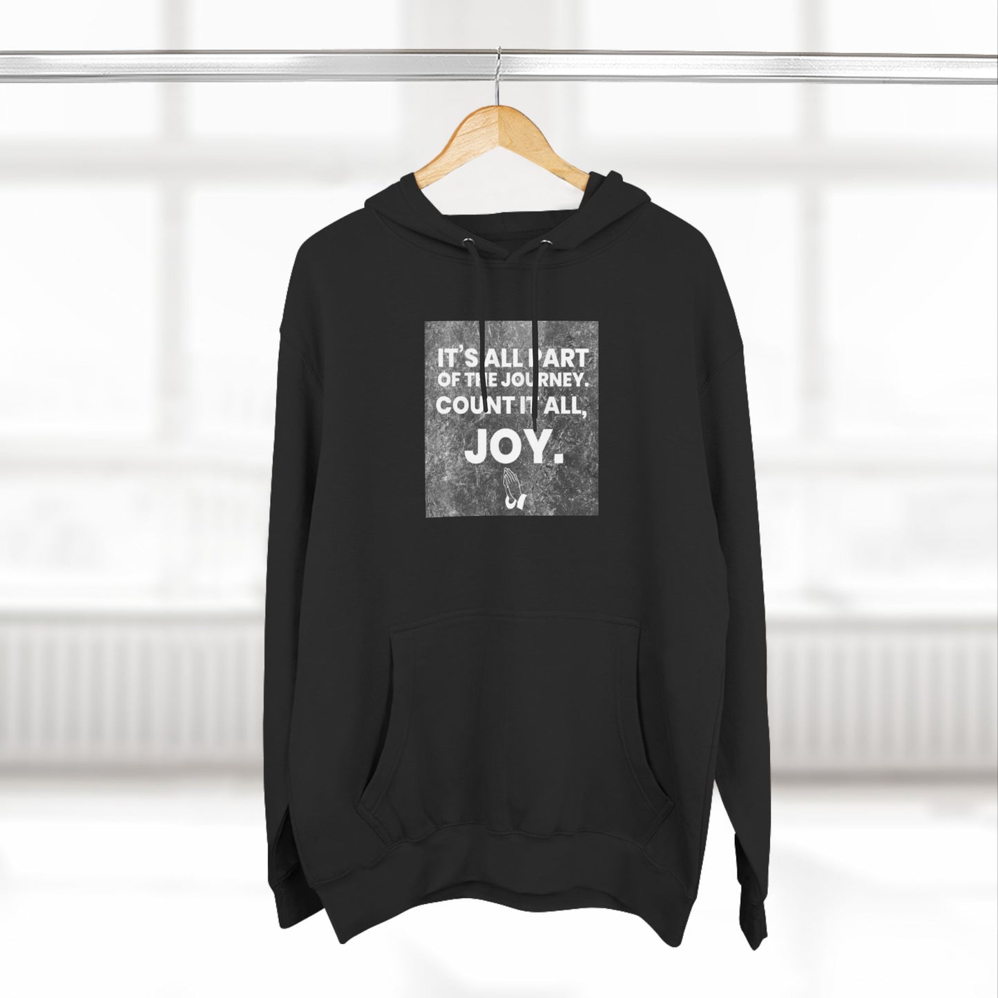 Inspirational Joy Fleece Hoodie - Motivational Quote Apparel