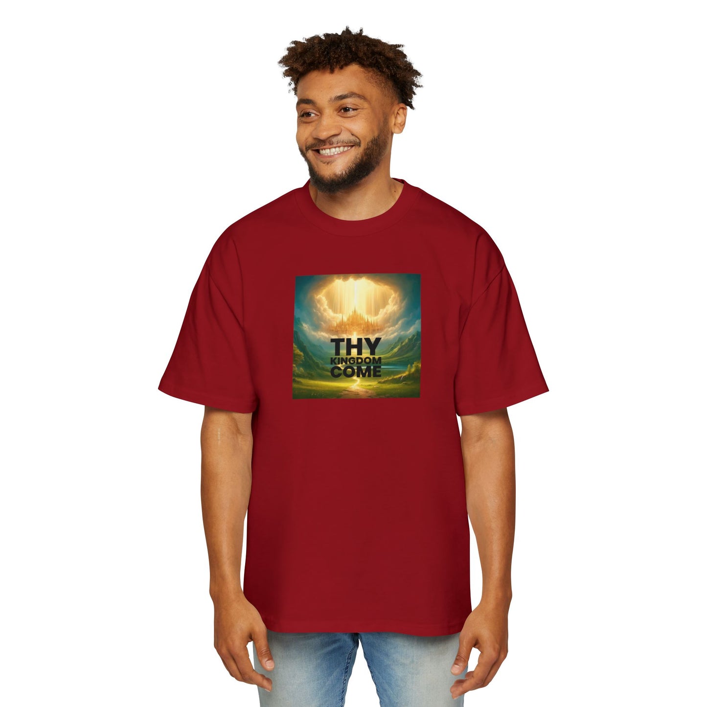 Thy Kingdom Come Oversized Tee - Relaxed Fit Graphic T-Shirt for Men