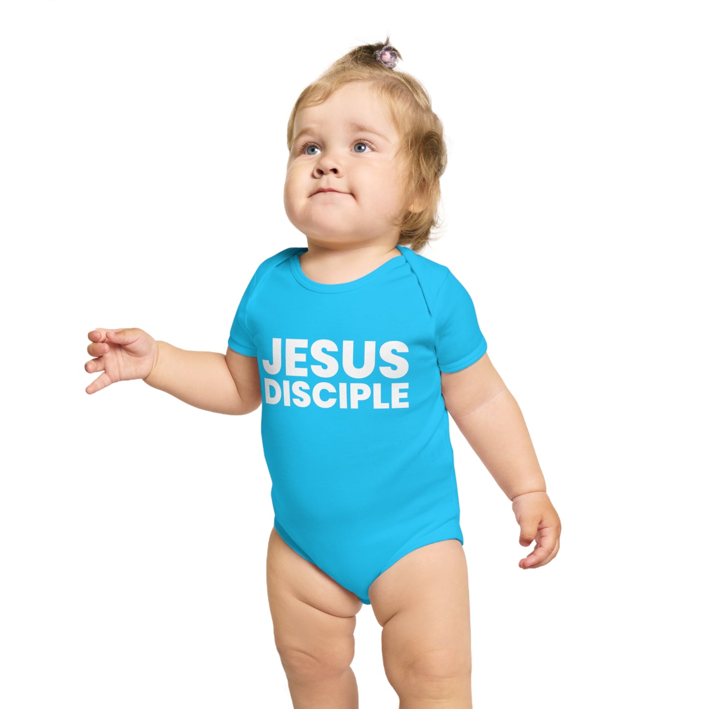 Jesus Disciple Short Sleeve Baby Bodysuit - Perfect for Christian Families