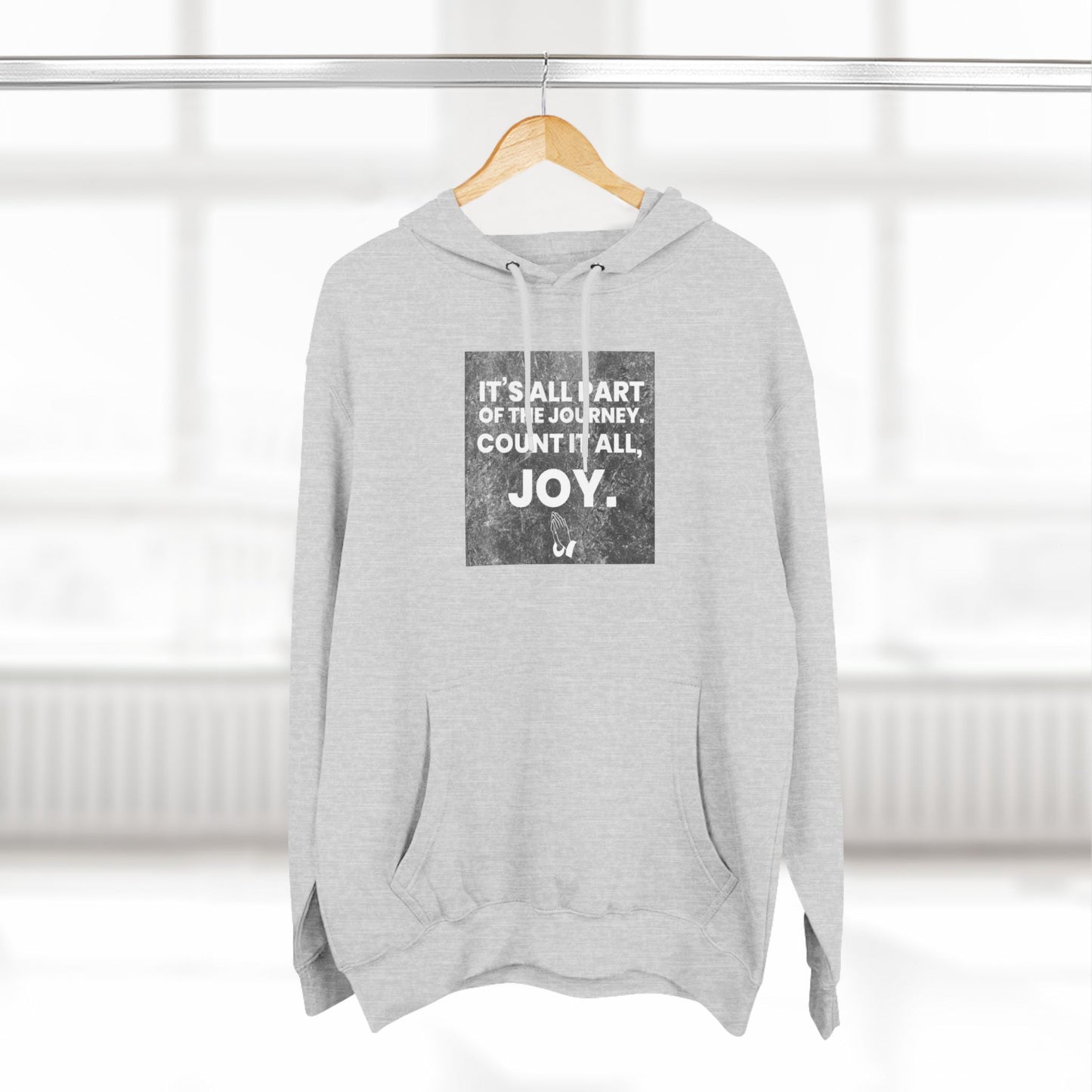 Inspirational Joy Fleece Hoodie - Motivational Quote Apparel