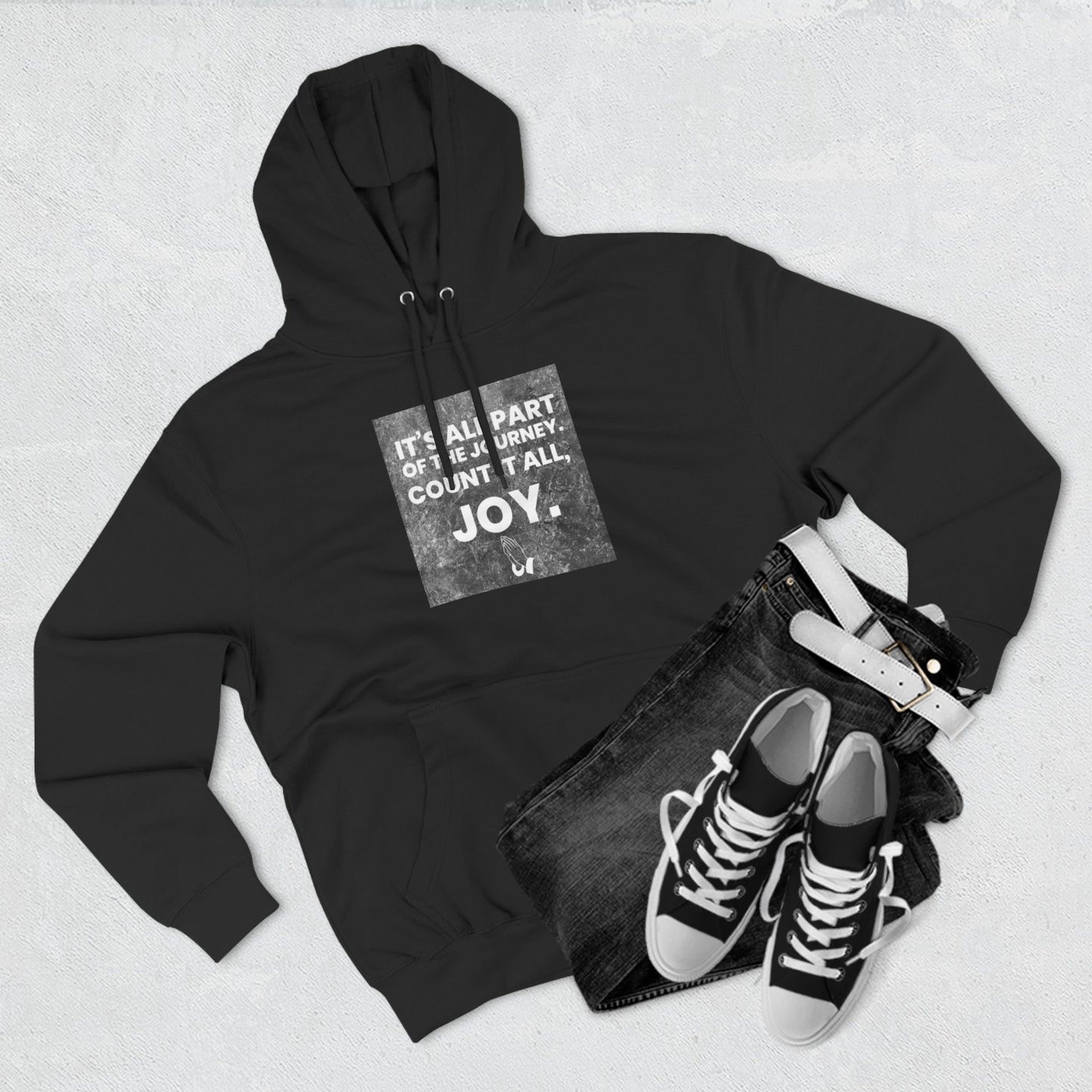 Inspirational Joy Fleece Hoodie - Motivational Quote Apparel