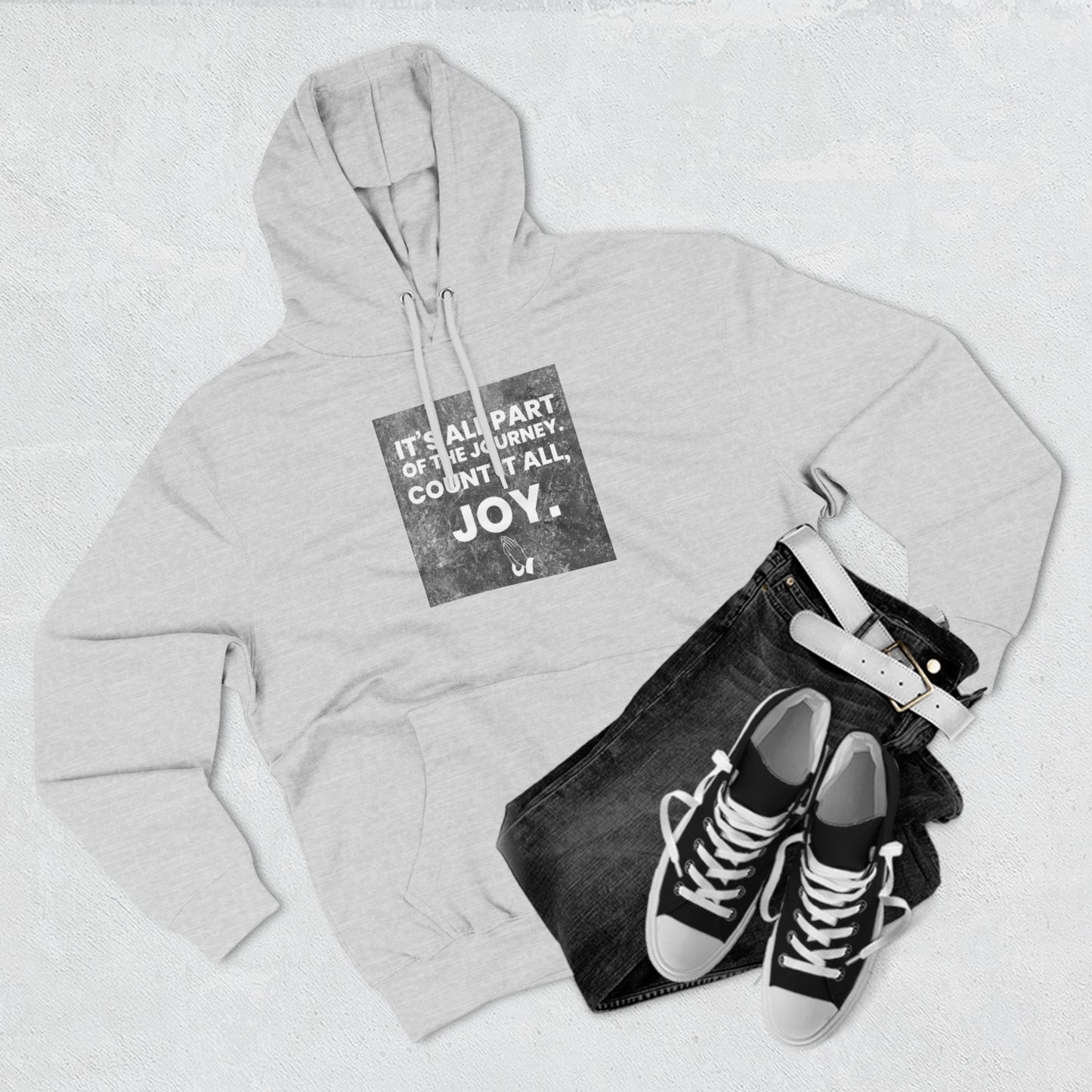 Inspirational Joy Fleece Hoodie - Motivational Quote Apparel