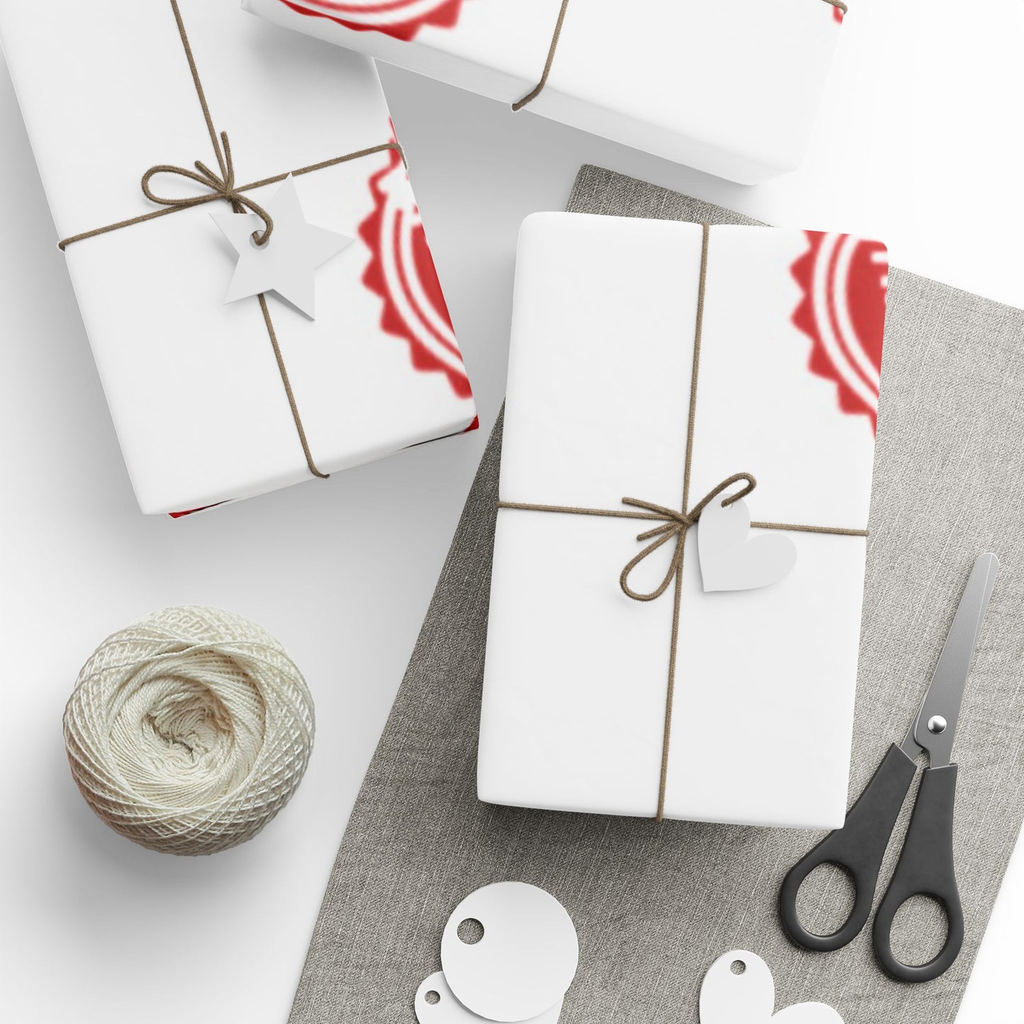 Papel de regalo personalizado con un divertido diseño de sello: perfecto para fiestas y celebraciones